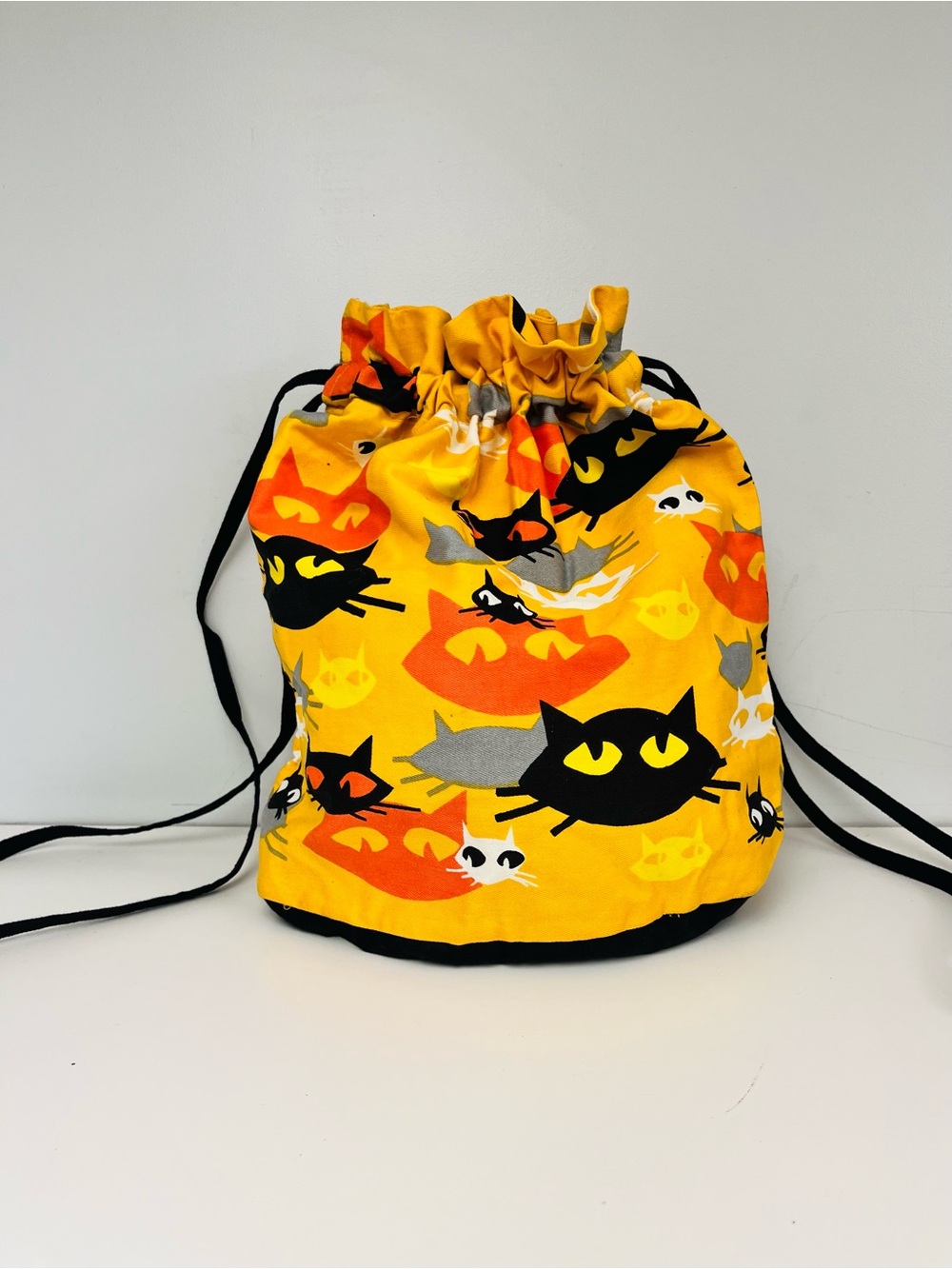 Halloween Cat Drawstring Trick or Treat Bag